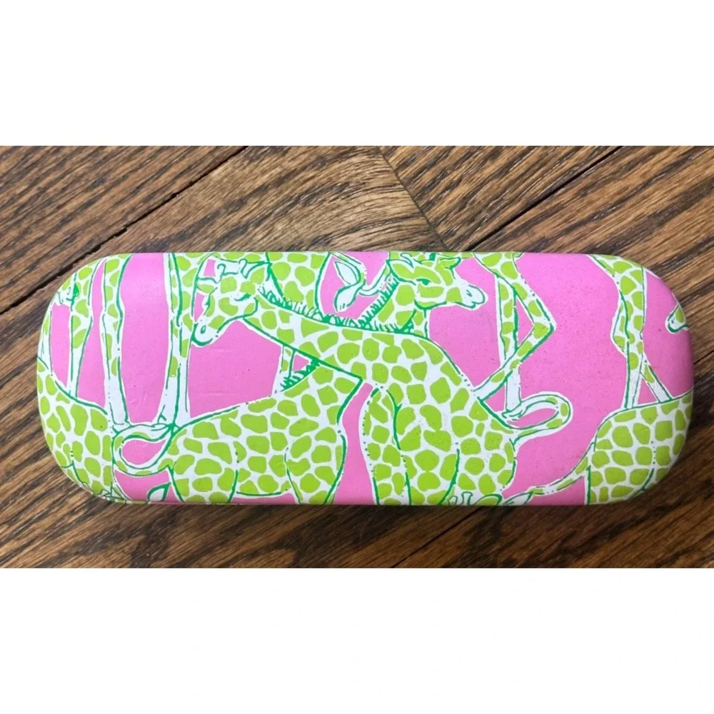 Lilly Pulitzer Chrissy Eyeglasses Black Flex 52-15-135 with Giraffe Case
